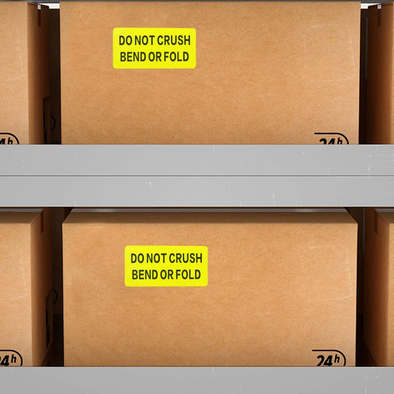 Hybsk 1x2 inch DO NOT Crush Bend OR FOLD Warning Shipping Stickers Self Adhesive Labels - Image 5